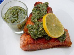 Keto Salmon with Pesto